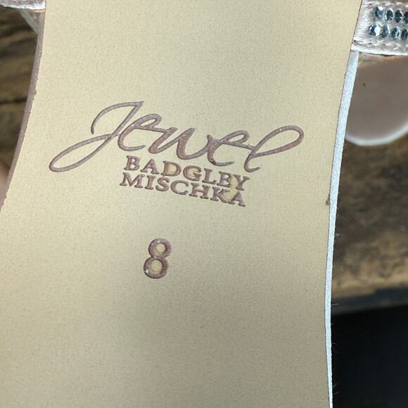 Jewel by Badgley Mischka Rhinestone Heels Pumps Stilettos Strappy Women's 8.5 - Picture 9 of 11